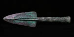 Bronze age spearhead with grooved midrib from ancient Iran