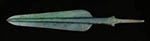Bronze age Persian bronze spearhead with straight tang, 2 millennium bc