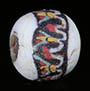 Ancient Egyptian mosaic glass bead with lotus
