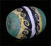 Egyptian mosaic glass bead with wave cane from Cleopatra's times