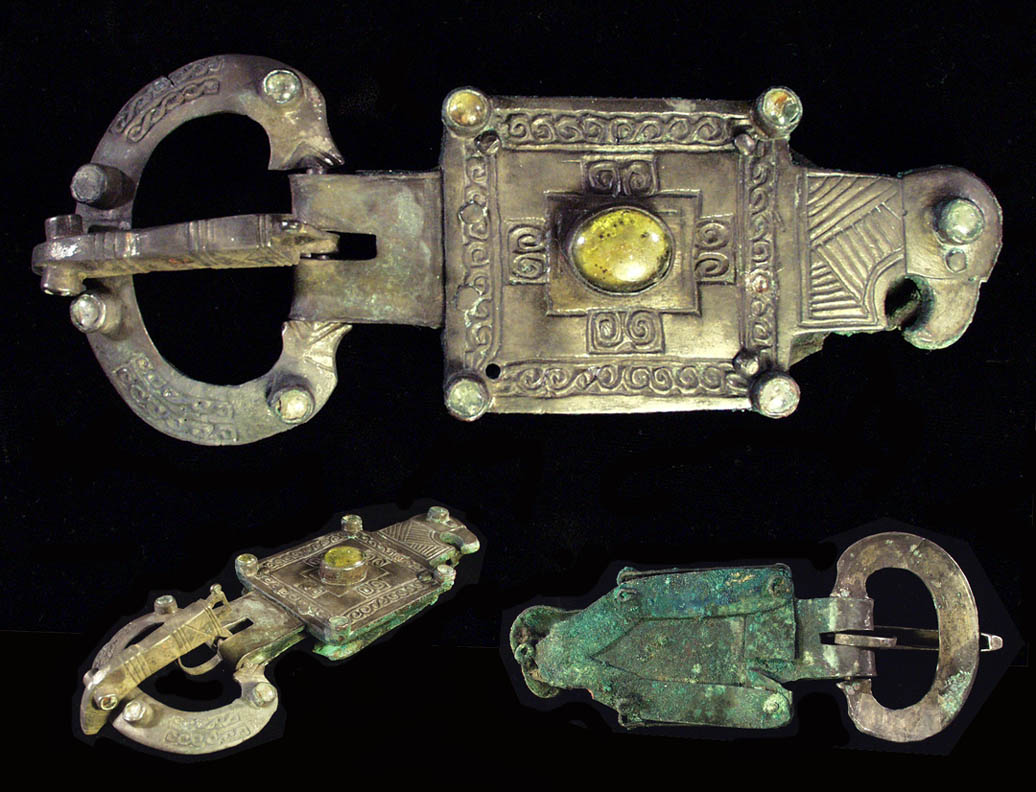 Plate, Loop, and Tongue of Belt Buckle, Ostrogothic