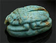 Ancient Egyptian faience scarab amulet 1427EF