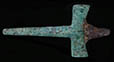 Ancient iron dagger with bronze hilt
