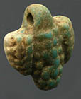 Ancient Egyptian faience grape amulet