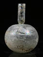 Ancient Roman glass bottle from Rhineland Cologne with engraved bands