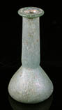 Ancient thick glass balsamarium from Roman times 