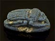 Ancient Egyptian faience scarab amulet