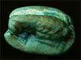 Ancient Egyptian faience lion amulet F58 